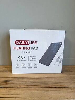 Daily Life Gray 17x33 Heating Pad